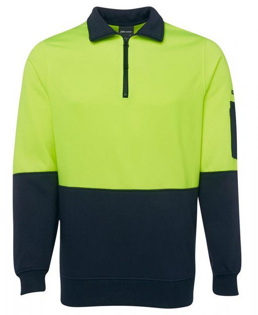 JB's HI VIS 1/2 ZIP FLEECY
